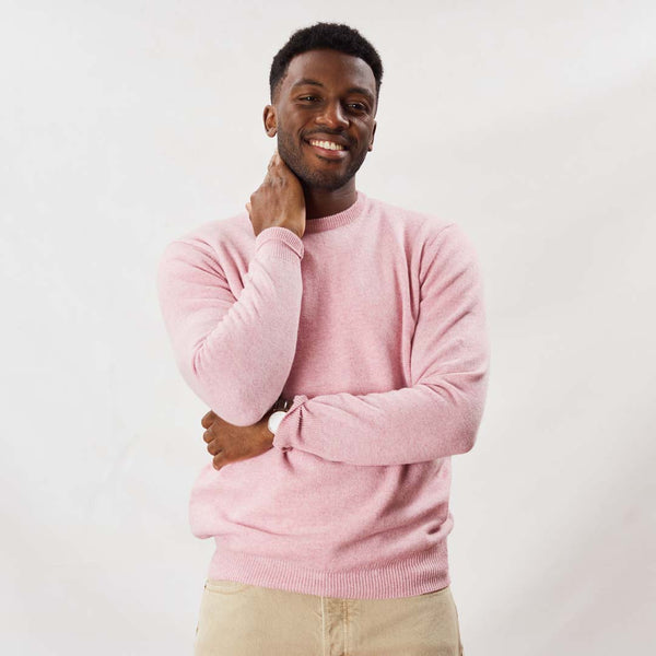 Lambswool crew neck - Pink Haze