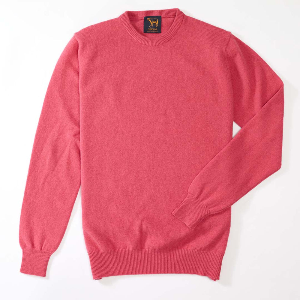 Lambswool crew neck - Pink lady