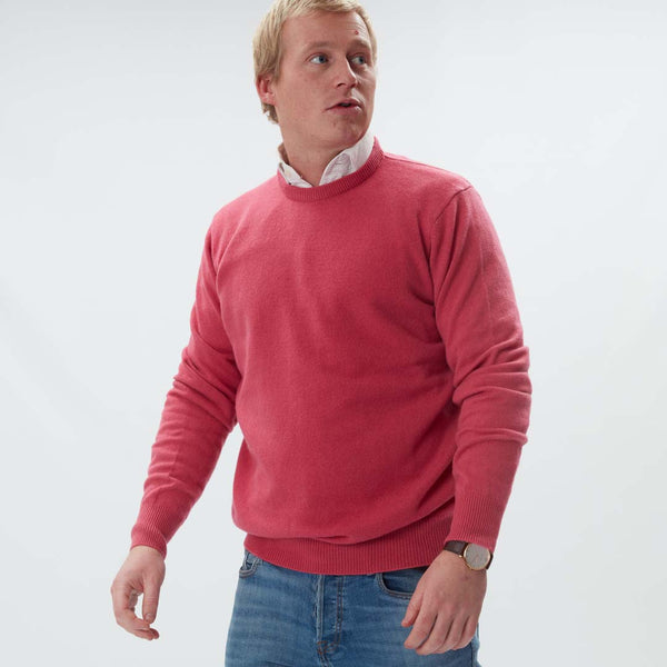 Lambswool crew neck - Pink lady