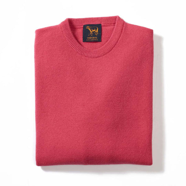 Lambswool crew neck - Pink lady