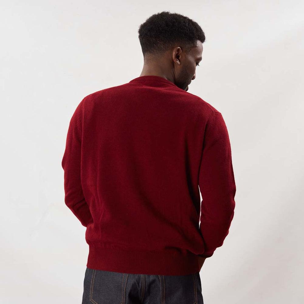 Lambswool crew neck - Pomegranate