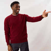 Lambswool crew neck - Pomegranate