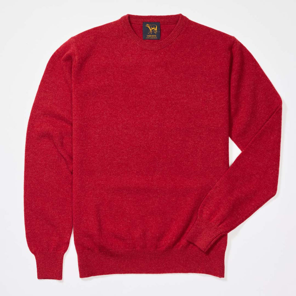 Lambswool crew neck - Poppy Melange
