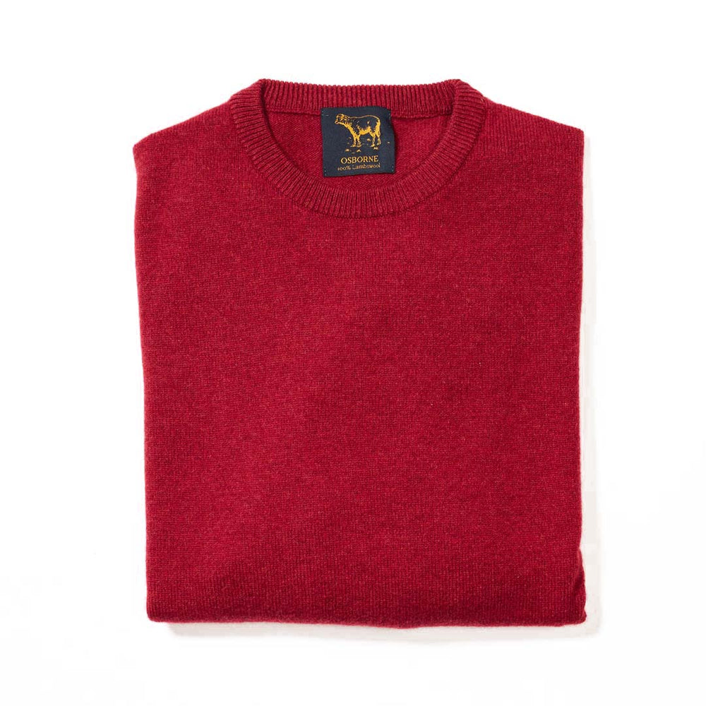 Lambswool crew neck - Poppy Melange