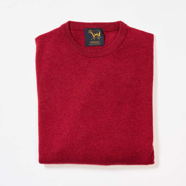 Lambswool crew neck - Poppy Melange