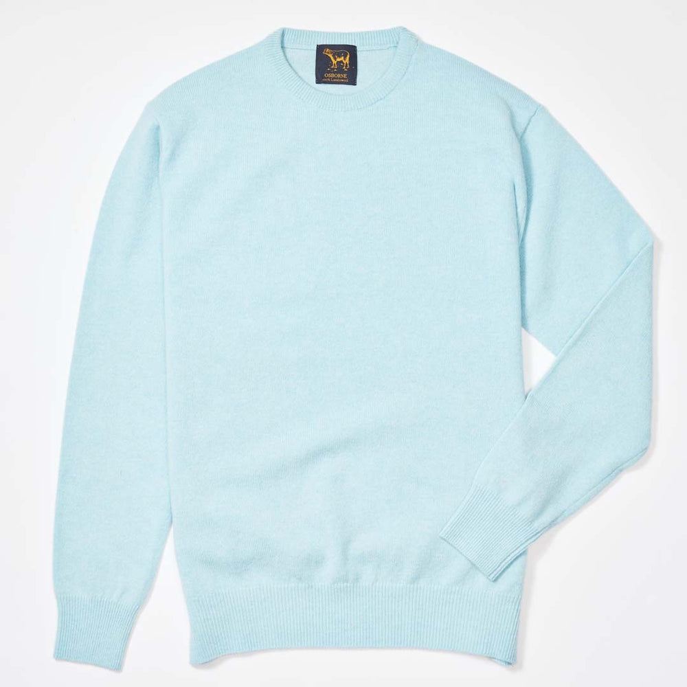 Lambswool crew neck - Raindrop