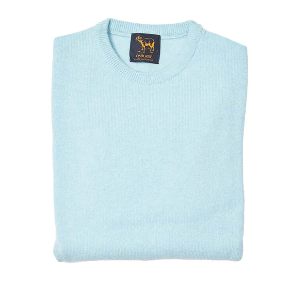 Lambswool crew neck - Raindrop