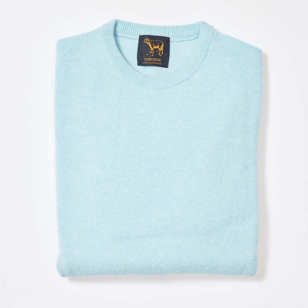Lambswool crew neck - Raindrop