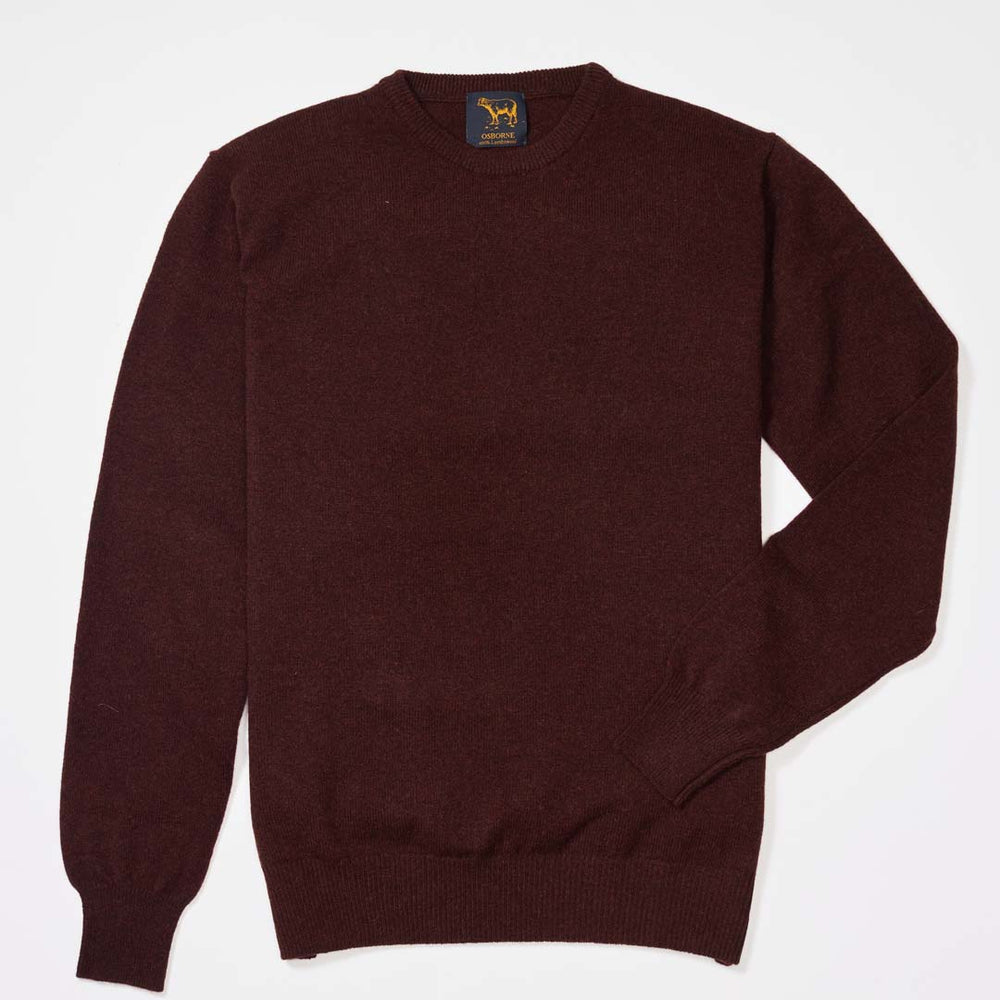 Lambswool crew neck - Raisin
