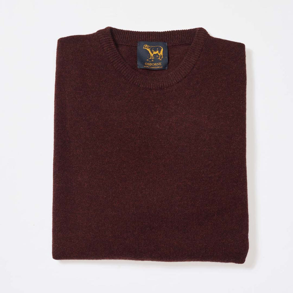 Lambswool crew neck - Raisin