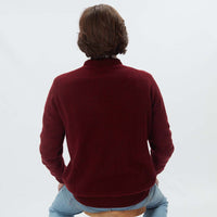 Lambswool crew neck - Red velvet