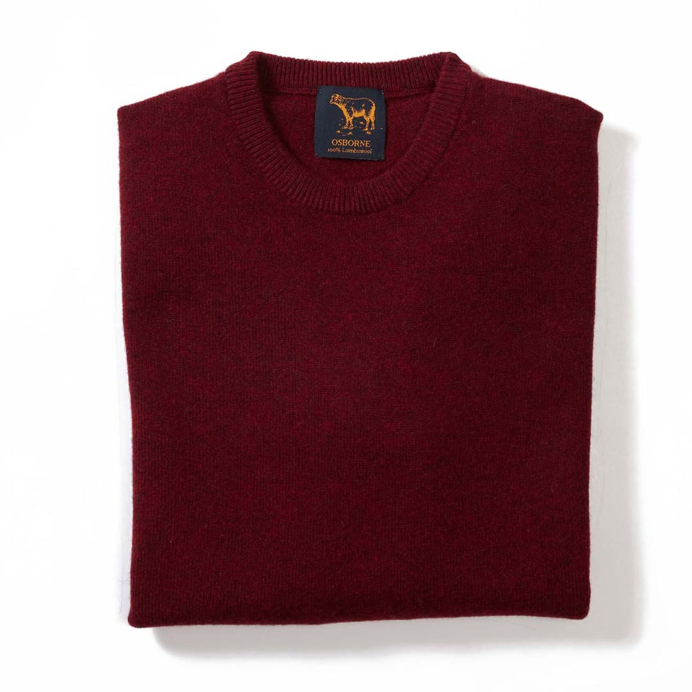 Lambswool crew neck - Red velvet