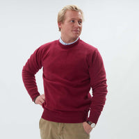 Lambswool crew neck - Rhubarb