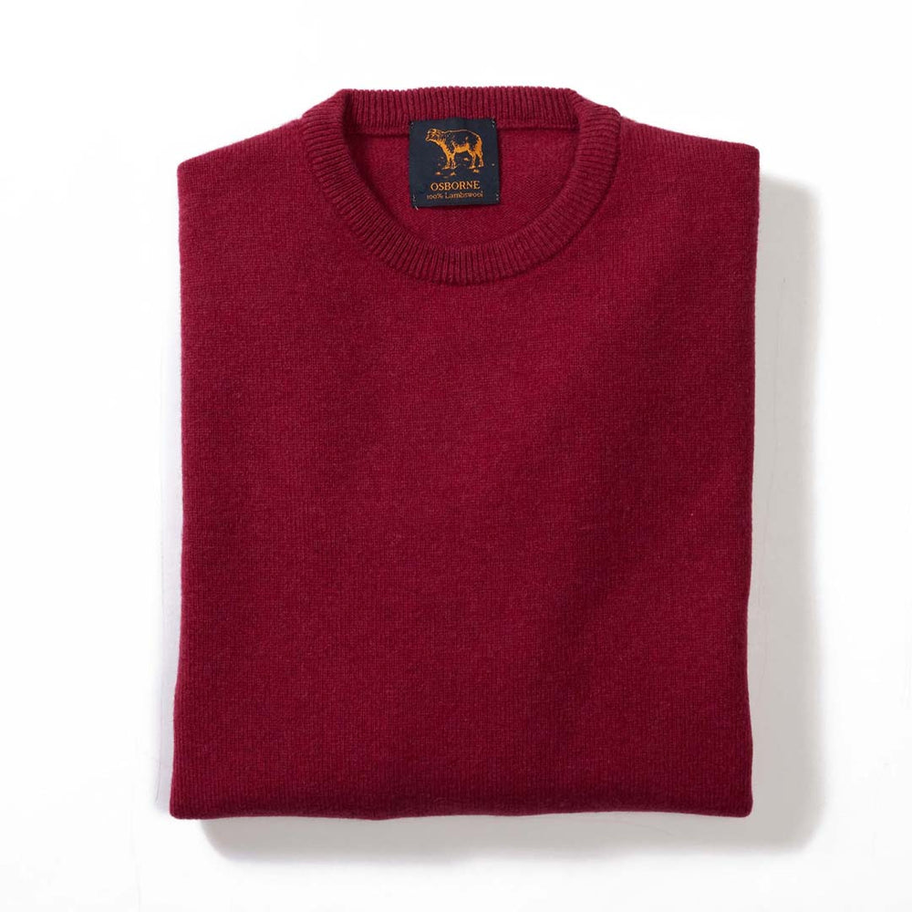 Lambswool crew neck - Rhubarb