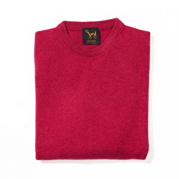 Lambswool crew neck women - Rosehip 341
