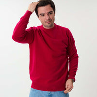 Lambswool crew neck - Ruby