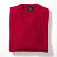 Lambswool crew neck - Ruby