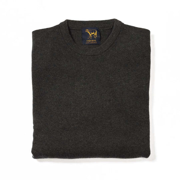 Lambswool crew neck - Seaweed