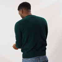Lambswool crew neck - Tartan Green