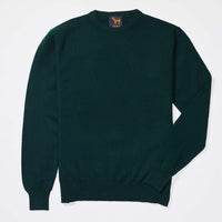 Lambswool crew neck - Tartan Green