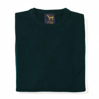 Lambswool crew neck - Tartan Green