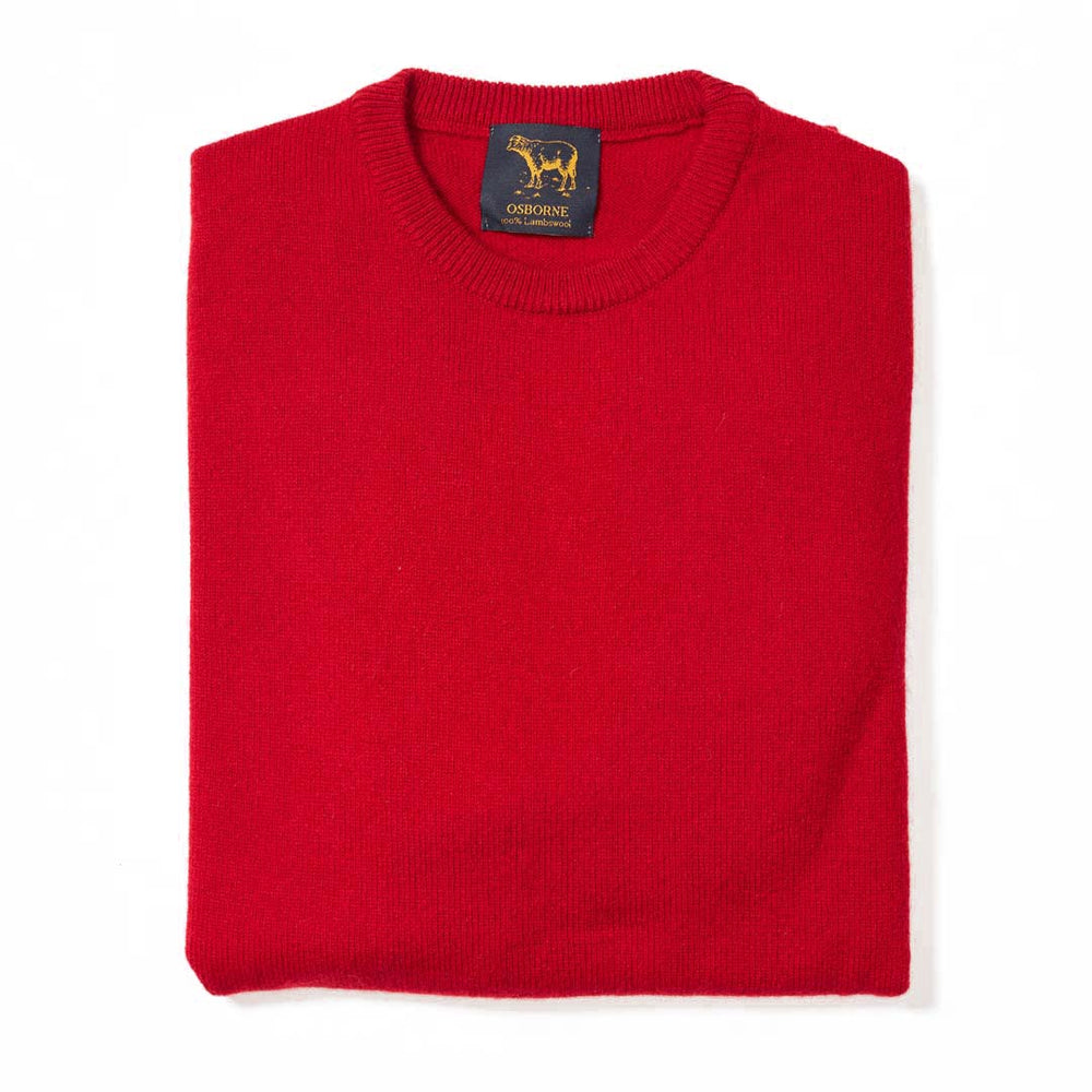 Lana d'agnello girocollo - Tartan Scarlet