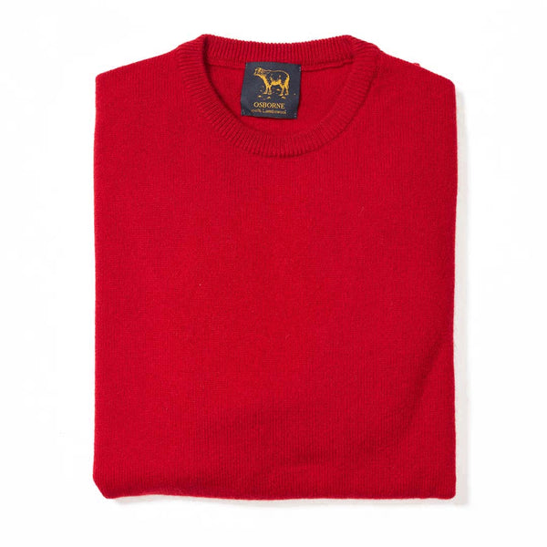 Lana d'agnello girocollo - Tartan Scarlet