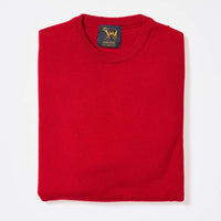 Lambswool crew neck - Tartan Scarlet