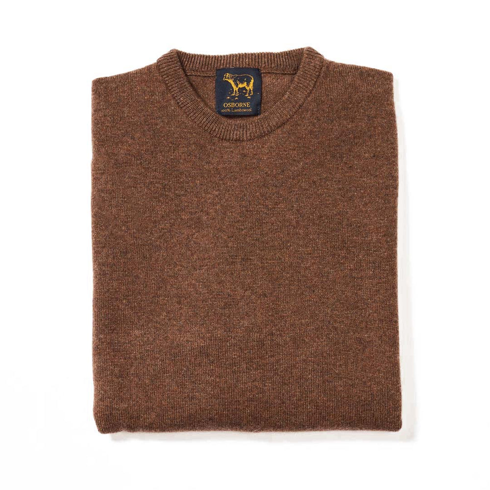 Lana d'agnello girocollo - Tobacco