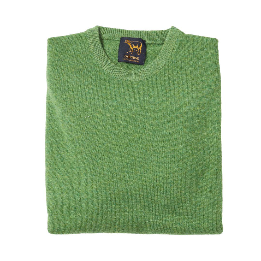 Lambswool crew neck - Watercress