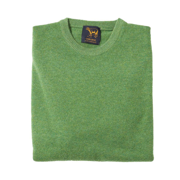 Lambswool crew neck - Watercress