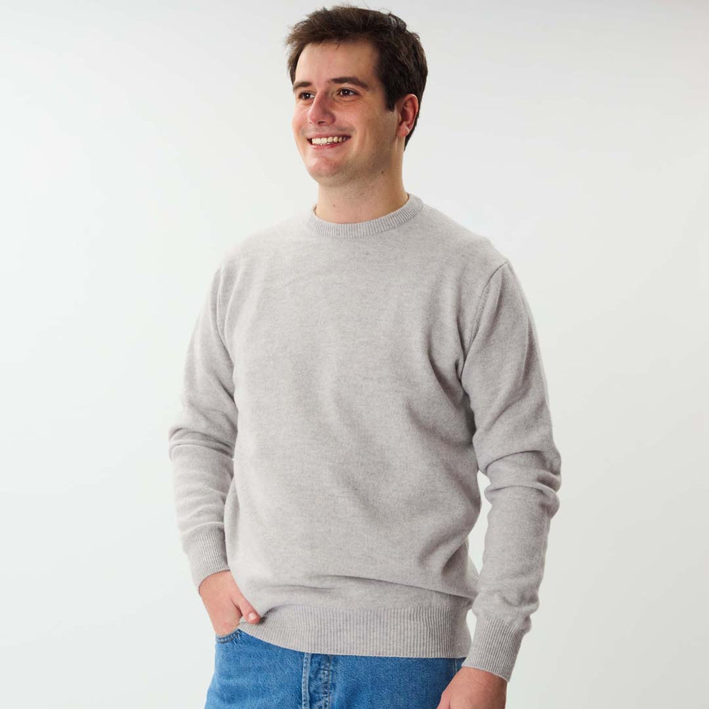 Lambswool crew neck - Zinc
