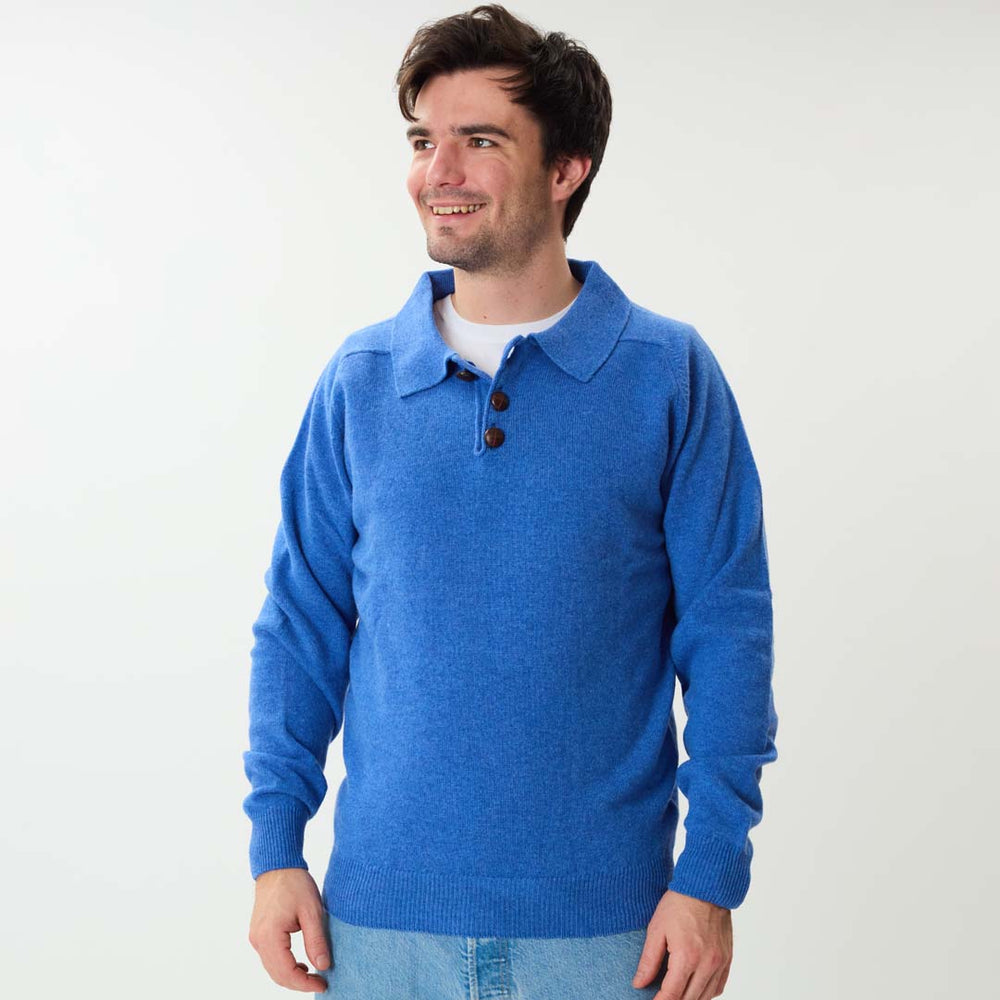Lambswool polo sweater - River