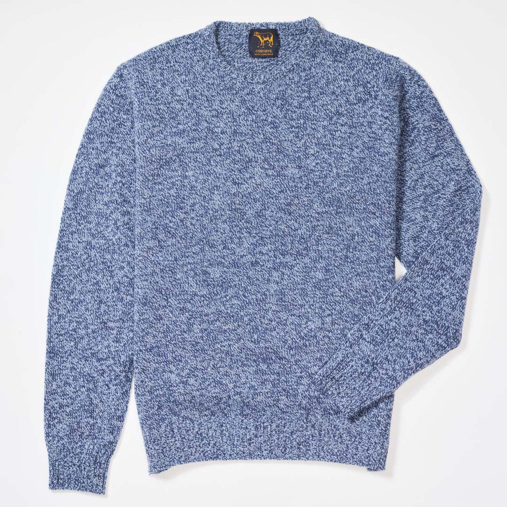 Lambswool molted crew neck - Glacier/Rhapsody