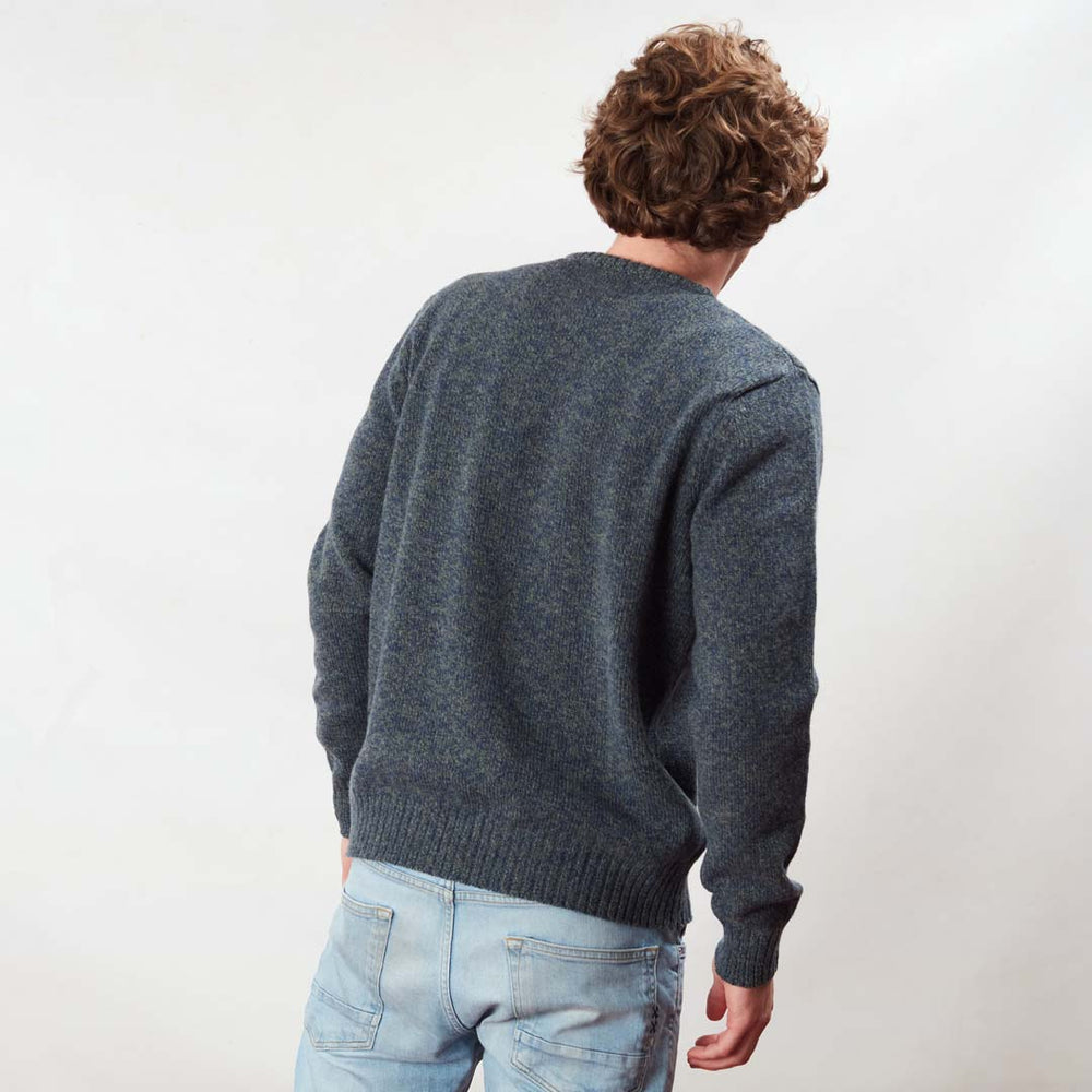 Lambswool molted crew neck - Rhapsody/Landscape