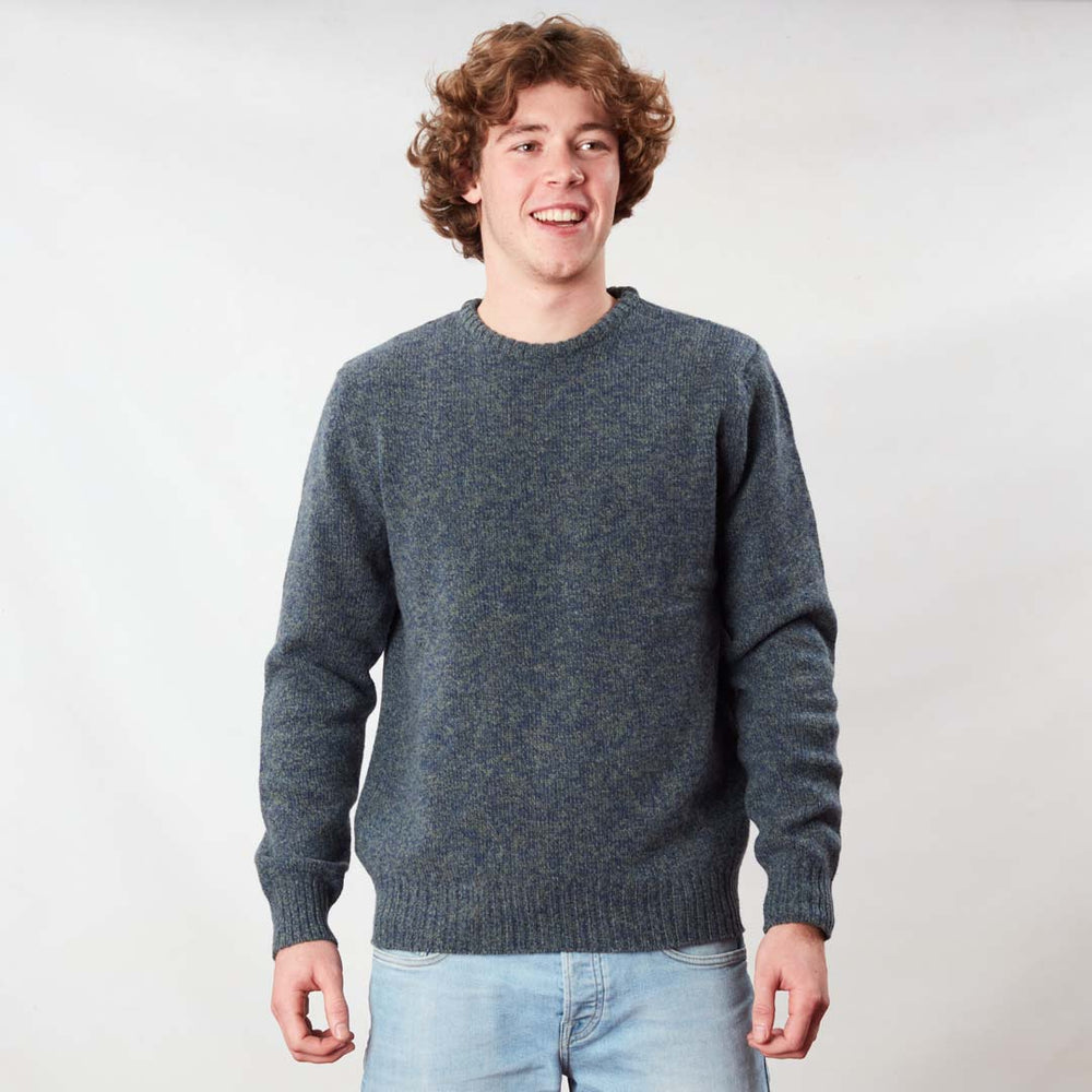 Lambswool molted crew neck - Rhapsody/Landscape