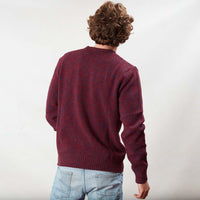 Lambswool molted crew neck - Rhapsody/Poppy Melange