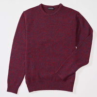 Lambswool molted crew neck - Rhapsody/Poppy Melange
