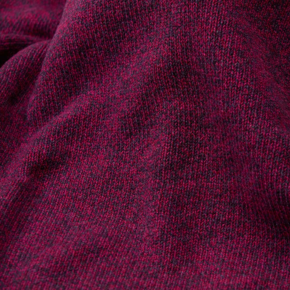 Lambswool molted crew neck - Elderberry Rosehip
