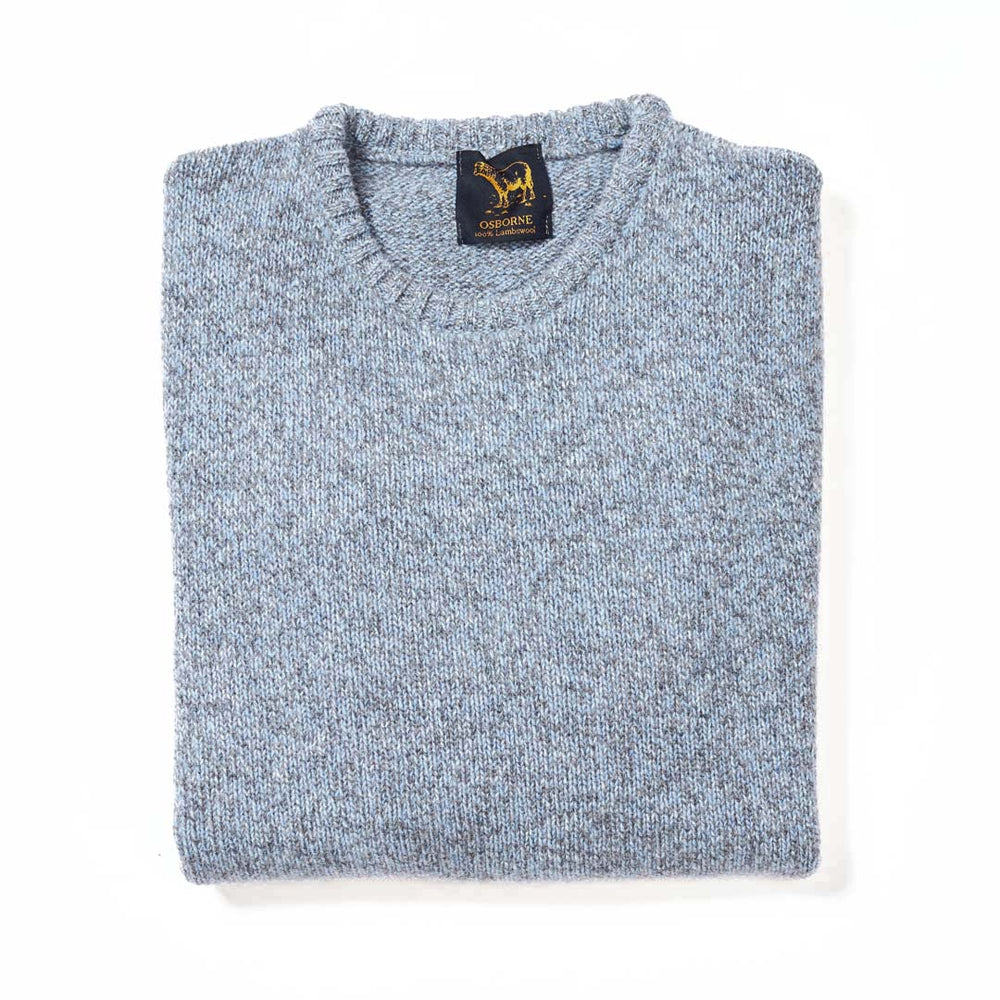Lana d'agnello girocollo mélange - Glacier/Grey Mix