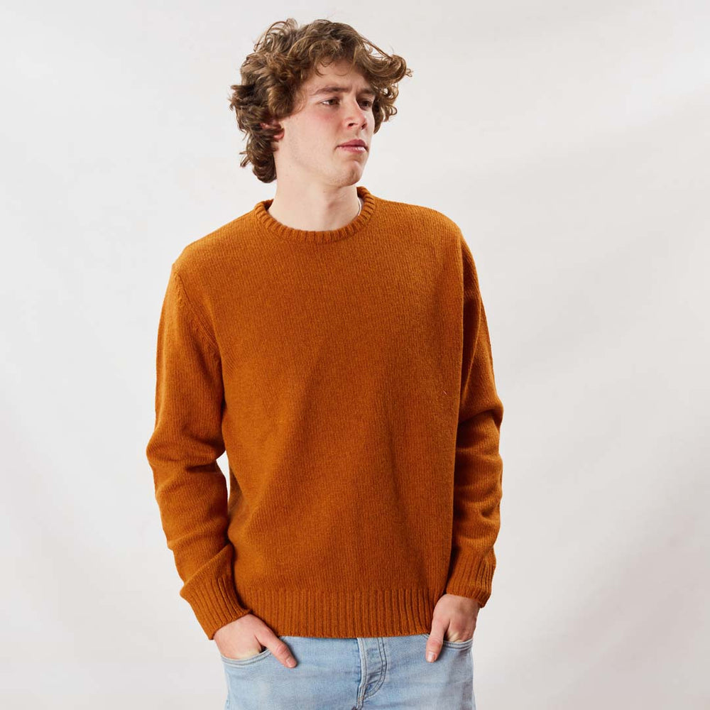 Lambswool molted crew neck - Oxide