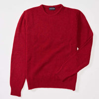 Lambswool molted crew neck - Poppy Melange