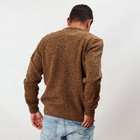 Lambswool molted crew neck - Seaweed/Oxide