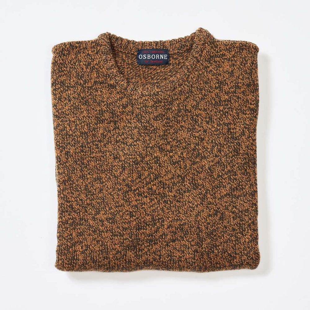 Lambswool molted crew neck - Seaweed/Oxide