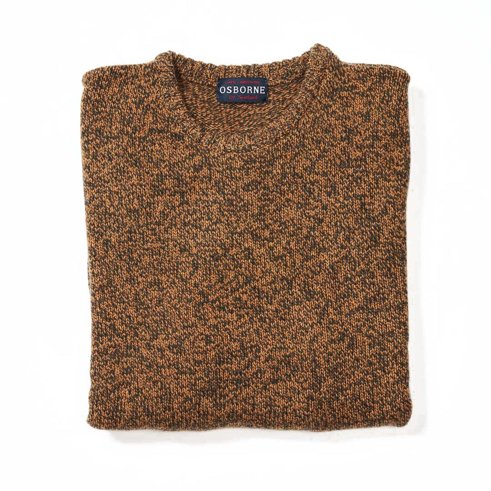 Lambswool molted crew neck - Seaweed/Oxide