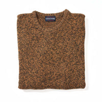 Lambswool molted crew neck - Seaweed/Oxide