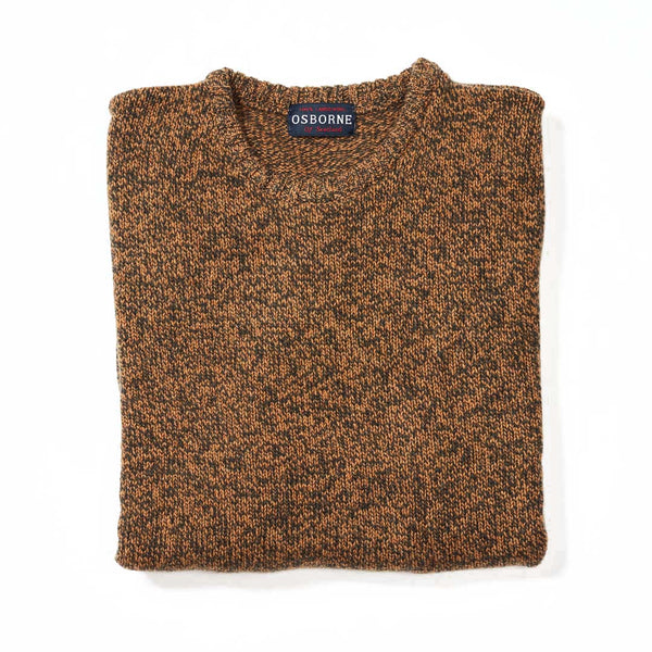 Lambswool molted crew neck - Seaweed/Oxide