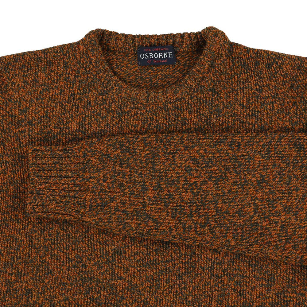 Lambswool molted crew neck - Seaweed/Oxide