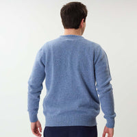 Lambswool molted crew neck - Waves 405