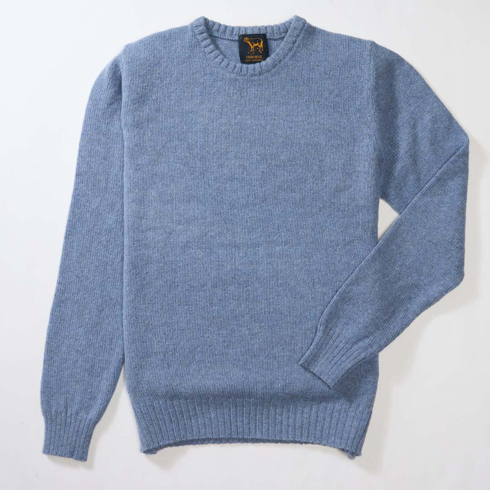 Lambswool molted crew neck - Waves 405